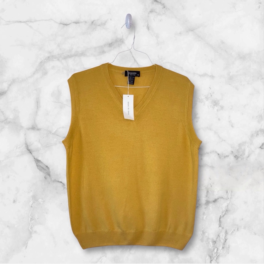 Toscano Mens Merona wool NWT Sweater Vest Size L